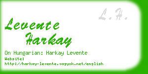 levente harkay business card